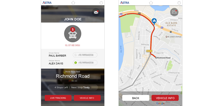 Astra - Fleet Tracking Mobile Application